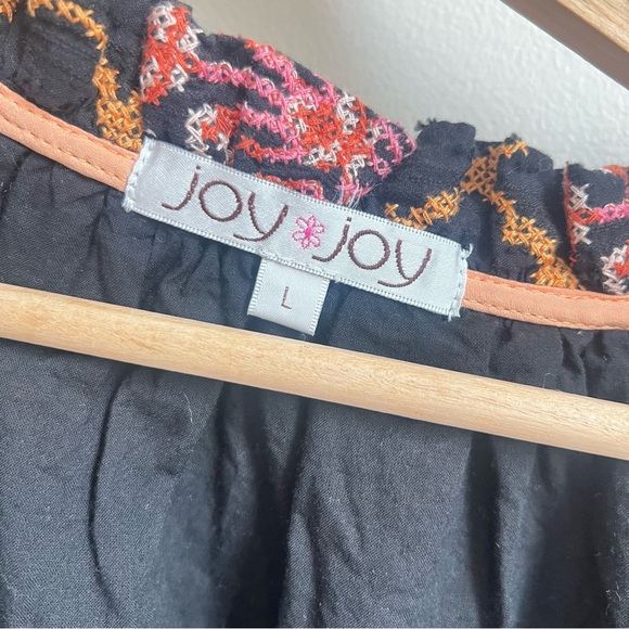 Joy-Joy Peasant Dress Ethnic Boho Emb- Monkee's of Georgetown womens Size Large - Picture 3 of 6